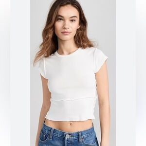 SLVRLAKE
Re-Worked Fitted Tee Women's White Fitted Top in White size M Medium